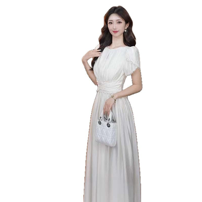 French-style Vintage High-waisted Figure-flattering Dress