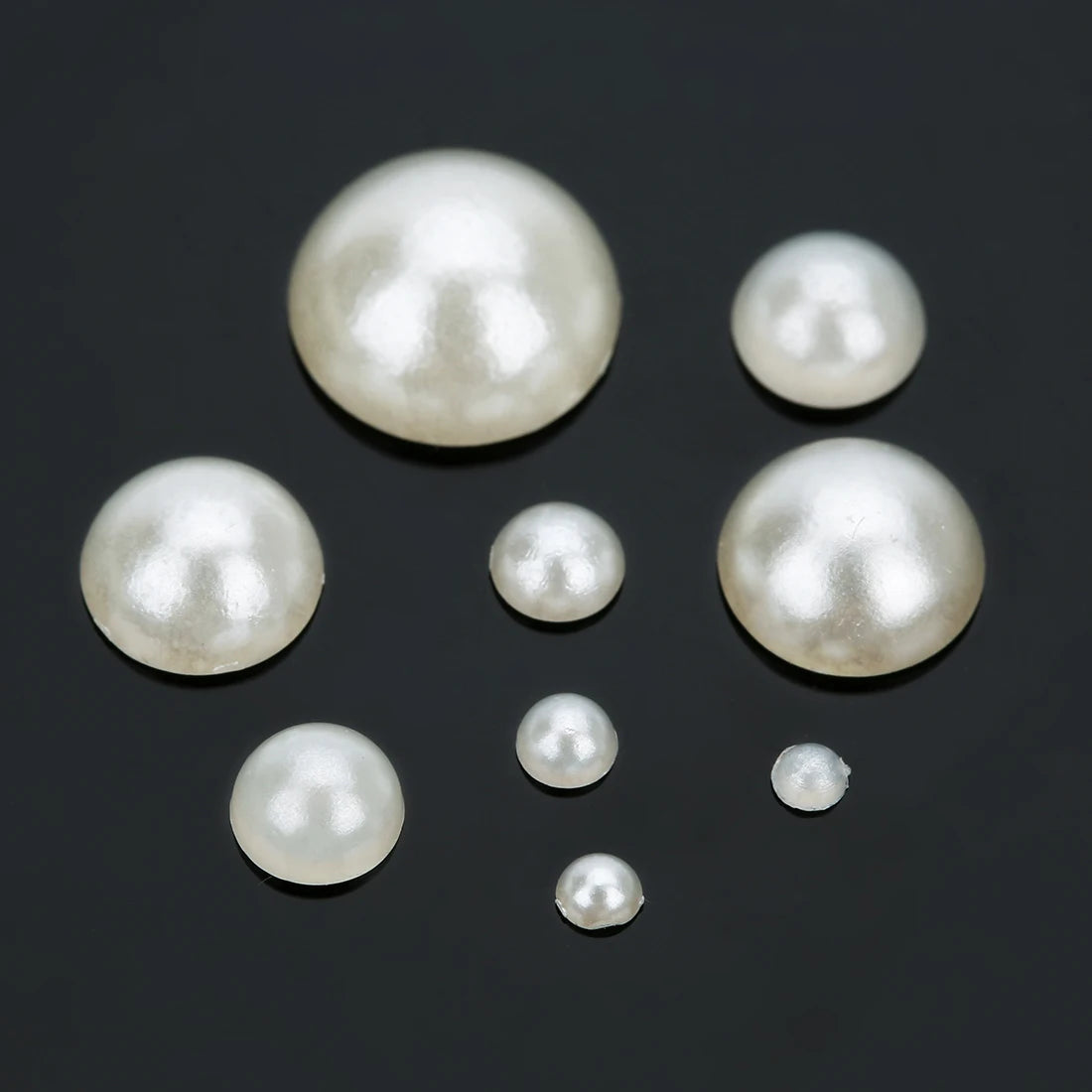 50-500pcs/lot Flat Back Half Pearl Beads 2/3/4/5/6/8/10/12/14mm Domed Cabochon Beads DIY Jewelry Making Material F1541