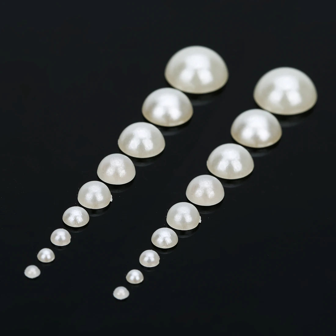 50-500pcs/lot Flat Back Half Pearl Beads 2/3/4/5/6/8/10/12/14mm Domed Cabochon Beads DIY Jewelry Making Material F1541