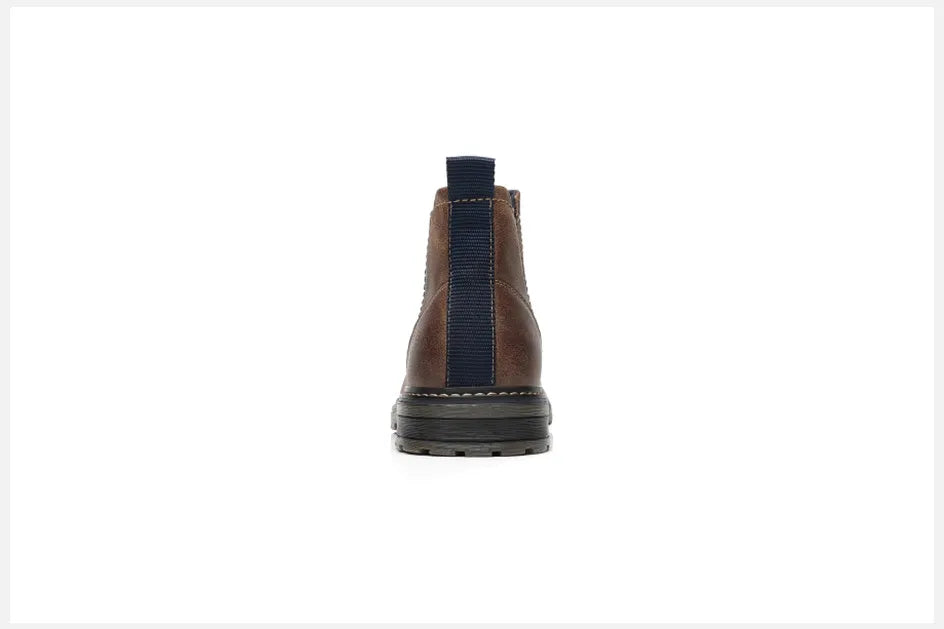 BHKH 2025 Men Chelsea Boots New Winter Men Boots  Soft Leather Elastic Strap Ankle Boots Smart Formal Business Casual Man Shoes