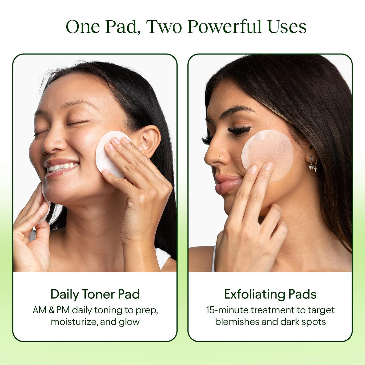 Exfoliating Centella Asiatica Dark Spot and Wrinkle Minimizing Toner Pad
