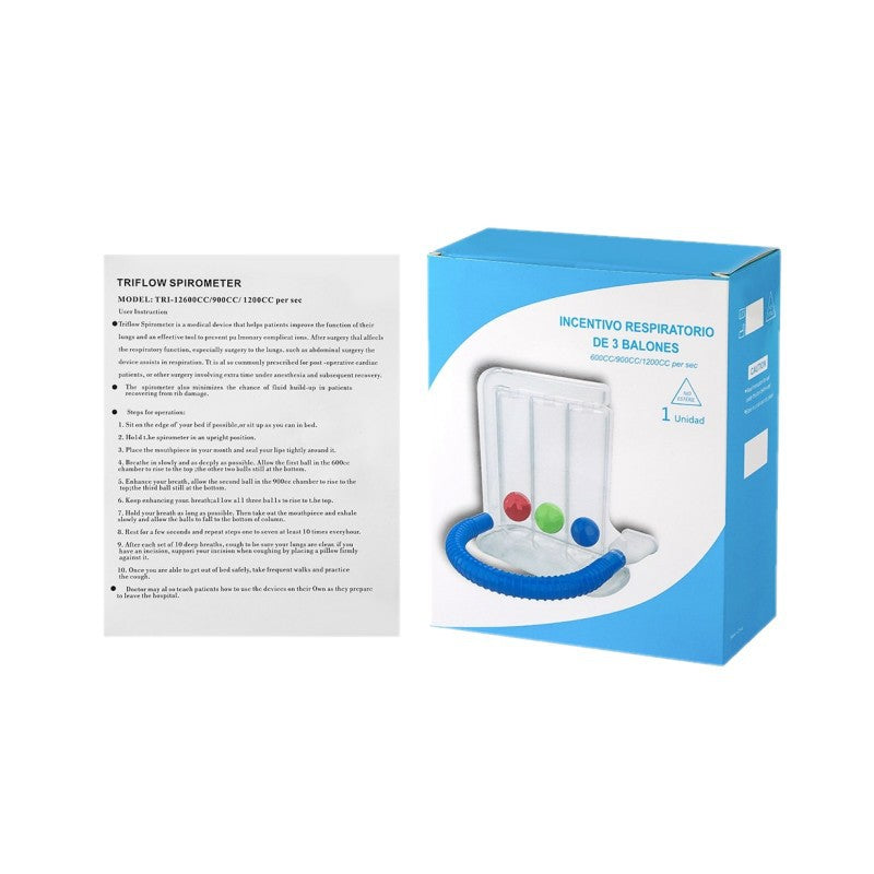 Breathing trainer three ball instrument student lung capacity trainer lung function exercise rehabilitation equipment physical measuring instrument