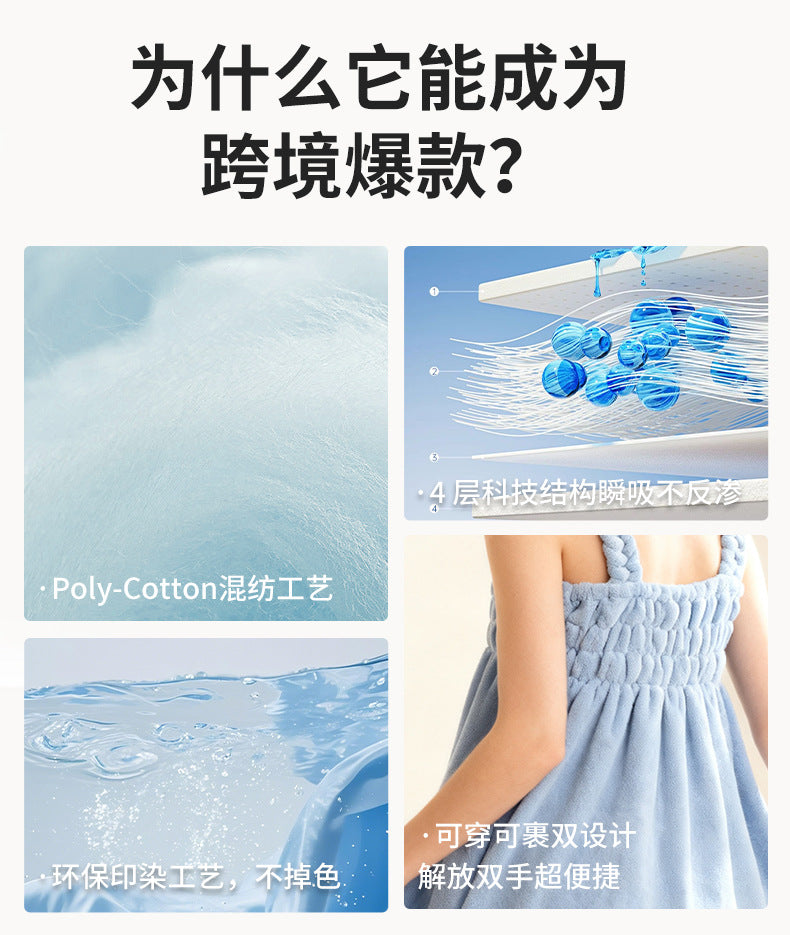 Cross-Border Fashion New Wearable Coral Velvet Suspender Dress Women's Full-Body Sleeveless Bathrobe Absorbent Bathing Skin-Friendly Bath Towel