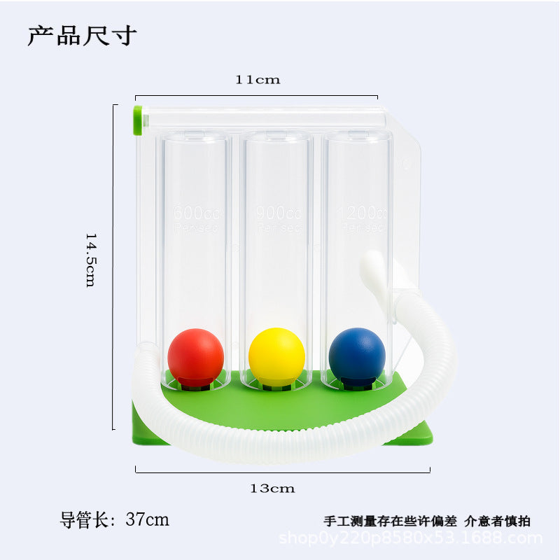 Breathing trainer three ball instrument student lung capacity trainer lung function exercise rehabilitation equipment physical measuring instrument
