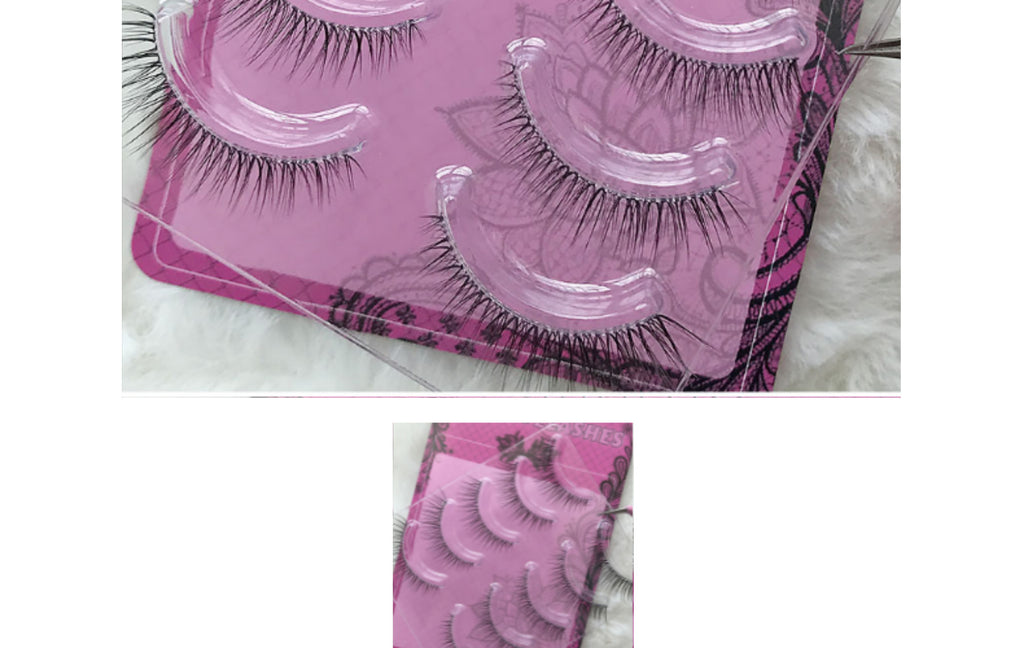 Nanman Xiaofang Baiyueguang Korean Jennie's Same Style Eye Tail Lengthening Natural Daily False Eyelashes Curled