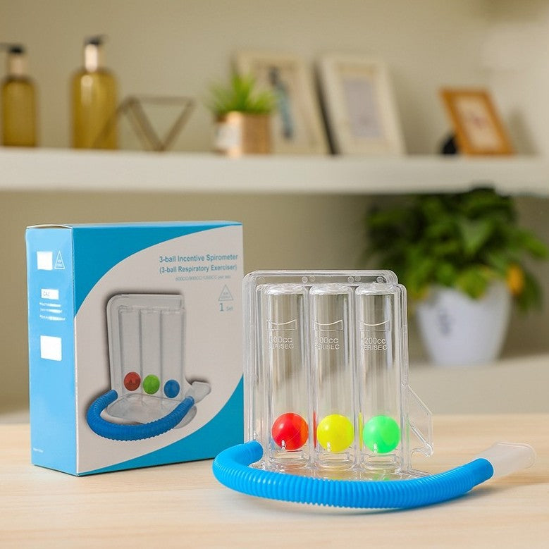 Breathing trainer three ball instrument student lung capacity trainer lung function exercise rehabilitation equipment physical measuring instrument
