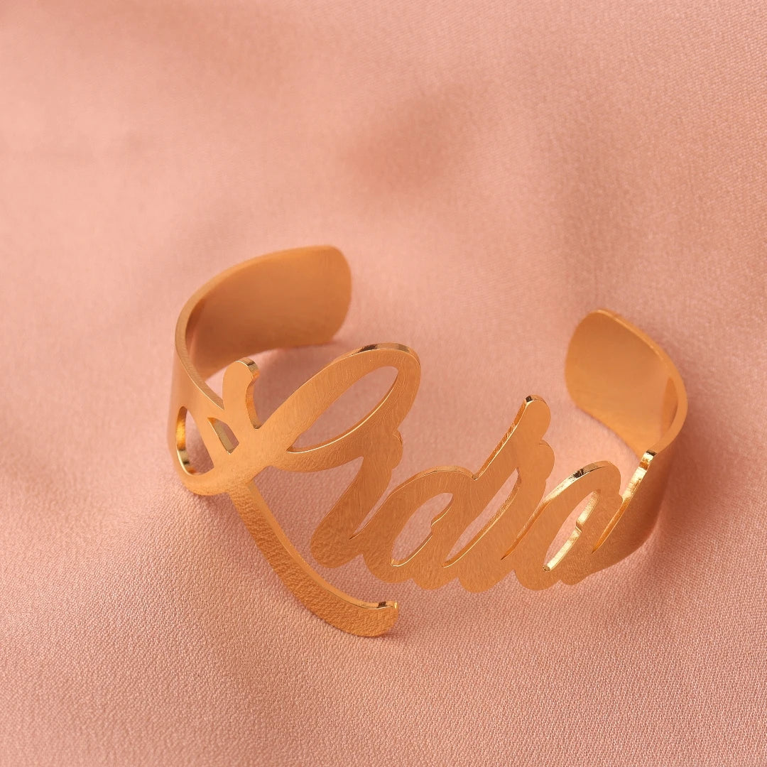 Customizable Adjustable Letter Bracelet Personalized Name Punk Style Stainless Steel Jewelry for Ladies Girlfriend Gift New 2026