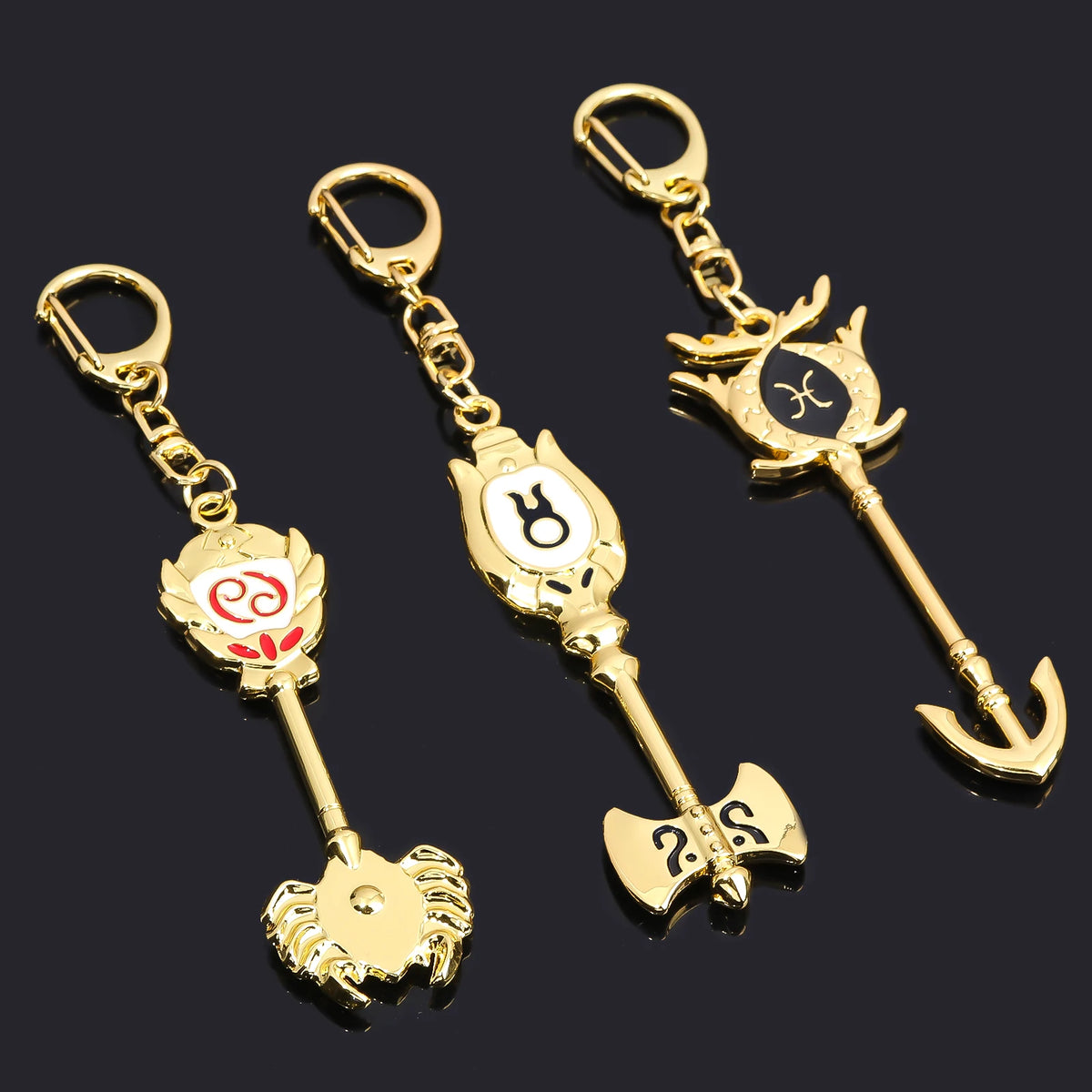 Anime Fairy Tail 12 Constellation Keychain Western Zodiac Star Spirit Magician Summoning Key Unisex Jewelry Accessories Gift