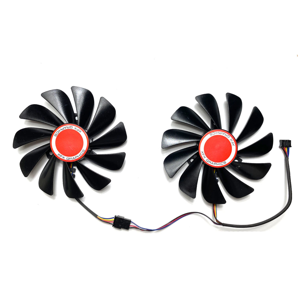 New For XFX Radeon RX580 588 590 GME 8GB Black Wolf black wolf version Graphics Card Replacement Fan CF1010U12S