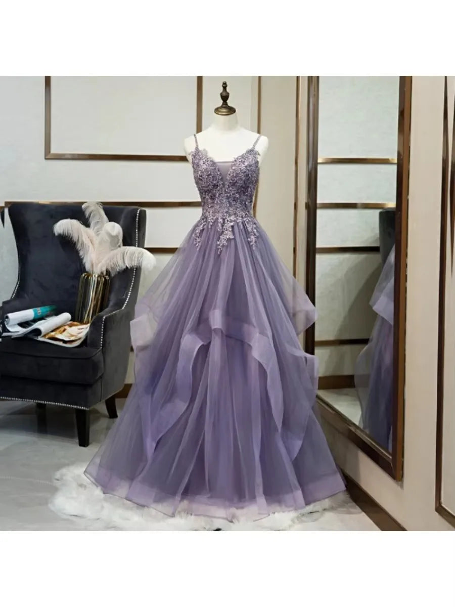 Stage Host Dresses Engagement wedding Sexy Halter Strap Dress Girls Party Dinner Dress Student Graduation Celebration Dress 2025