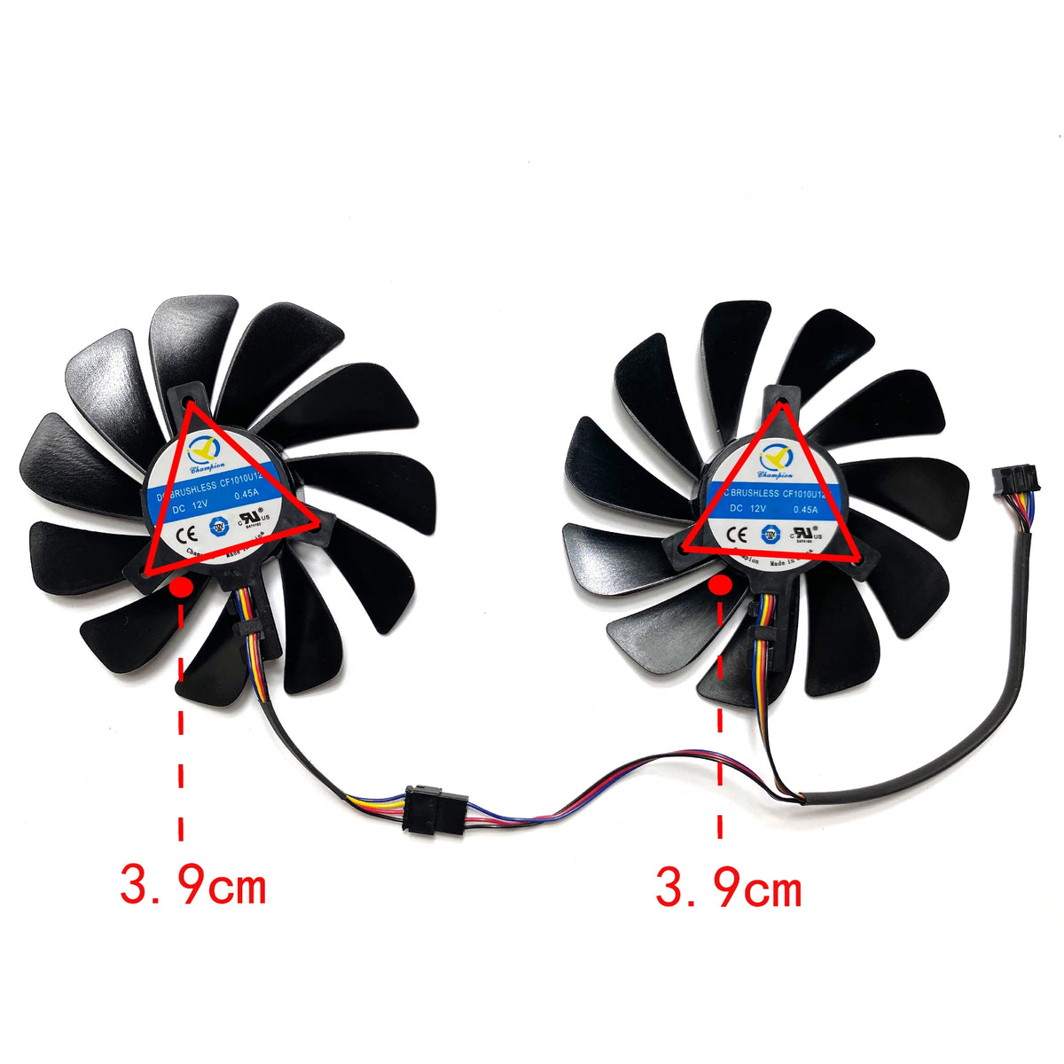 New For XFX Radeon RX580 588 590 GME 8GB Black Wolf black wolf version Graphics Card Replacement Fan CF1010U12S