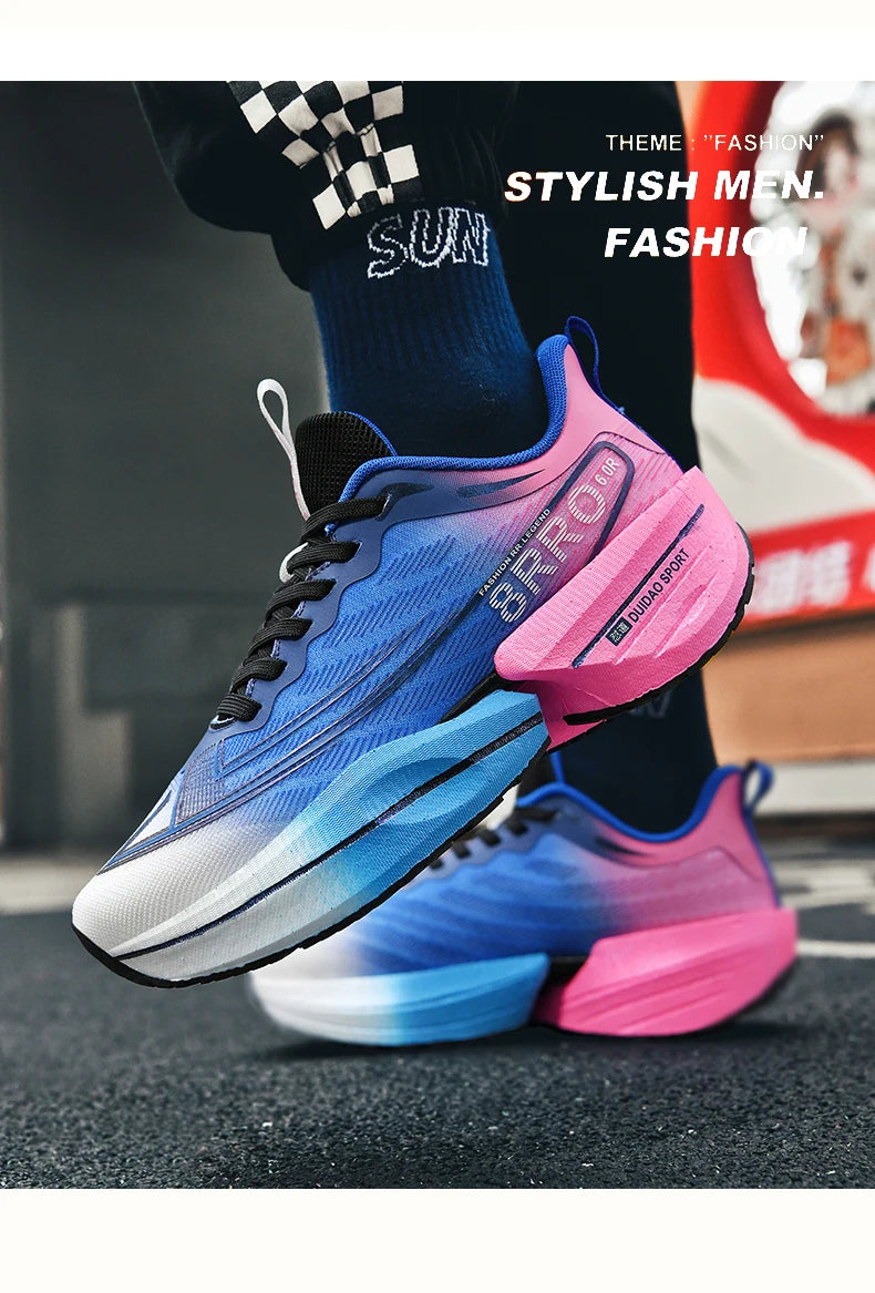 Breathable Men's Athletic Sneakers Marathon Carbon Board Basketball Walking Sneakers Women Lightweight Casual Running Shoes Men