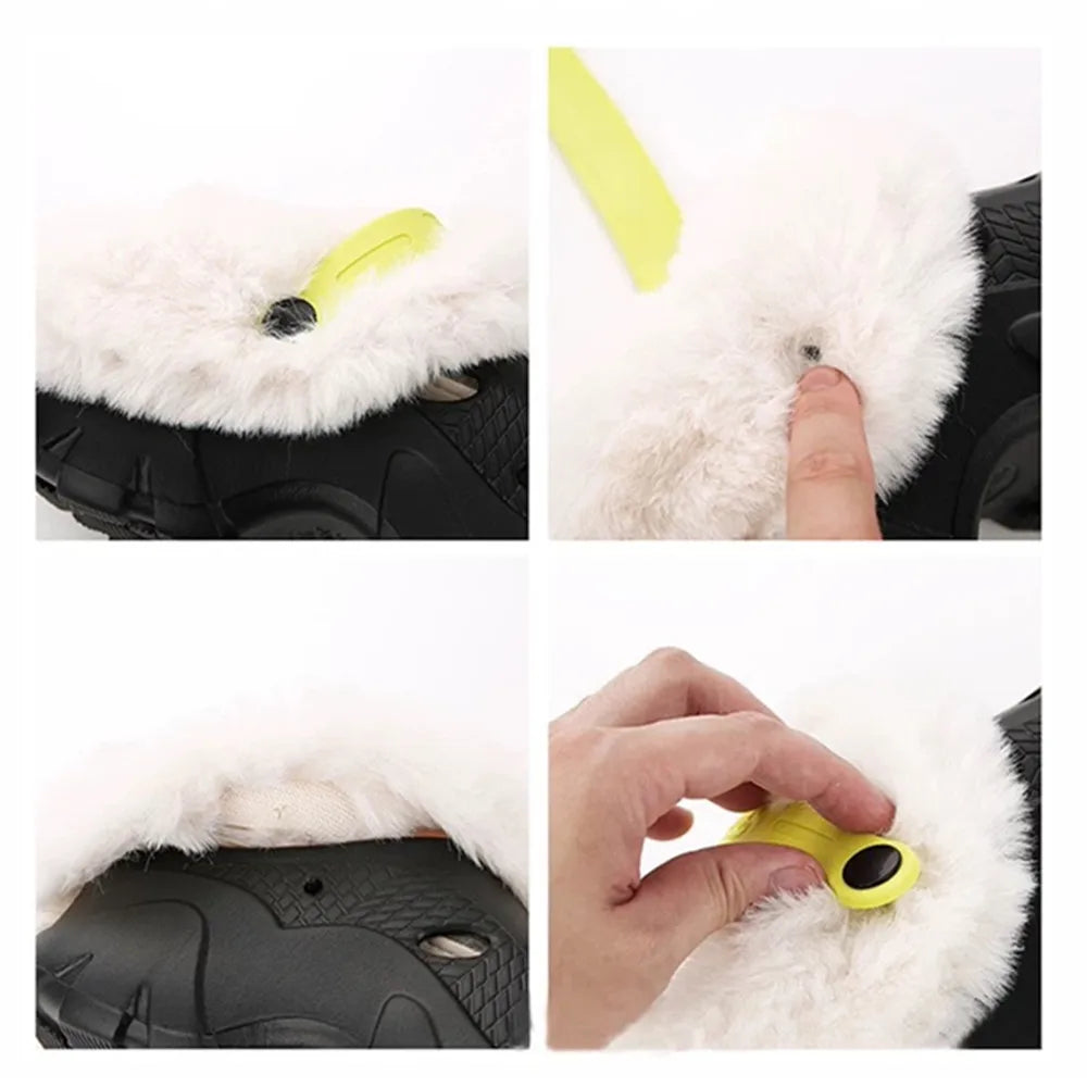 1 Pair Winter Warm Insoles For Women Men Thickened Plush Fur Lining Inserts clogs Lining Shoes Pads Removable Clogs Shoe Covers