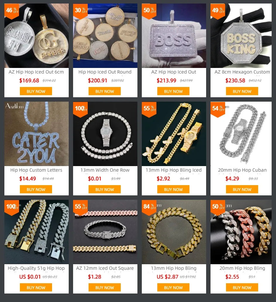 AZ 3 Rows Iced Out Tennis Chain Bracelet for Men Women Bling Zircon Hand Chain Hip Hop Jewelry Gift Drop Shipping