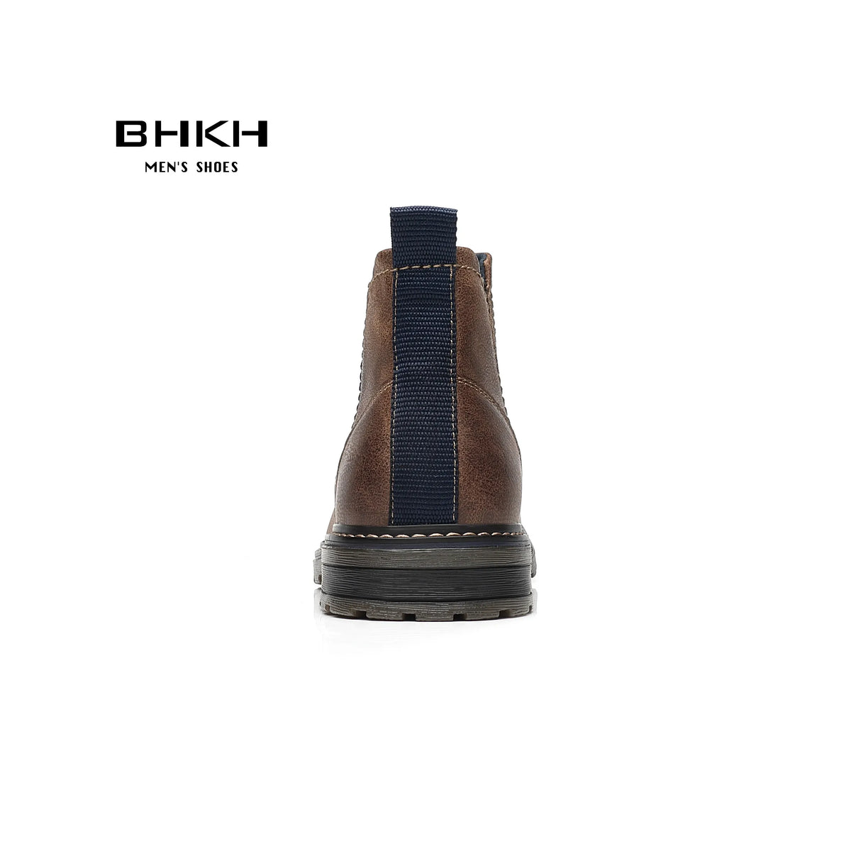 BHKH 2025 Men Chelsea Boots New Winter Men Boots  Soft Leather Elastic Strap Ankle Boots Smart Formal Business Casual Man Shoes