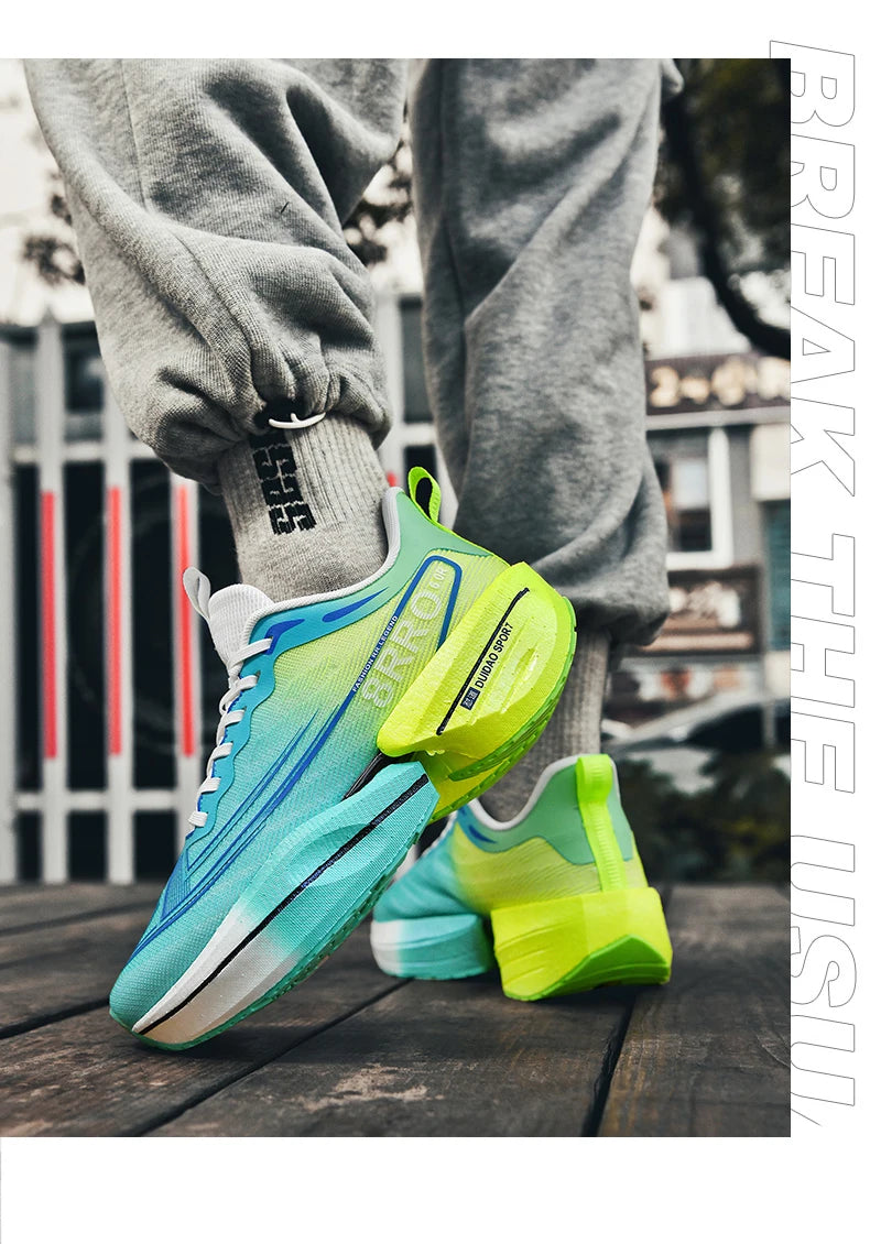 Breathable Men's Athletic Sneakers Marathon Carbon Board Basketball Walking Sneakers Women Lightweight Casual Running Shoes Men