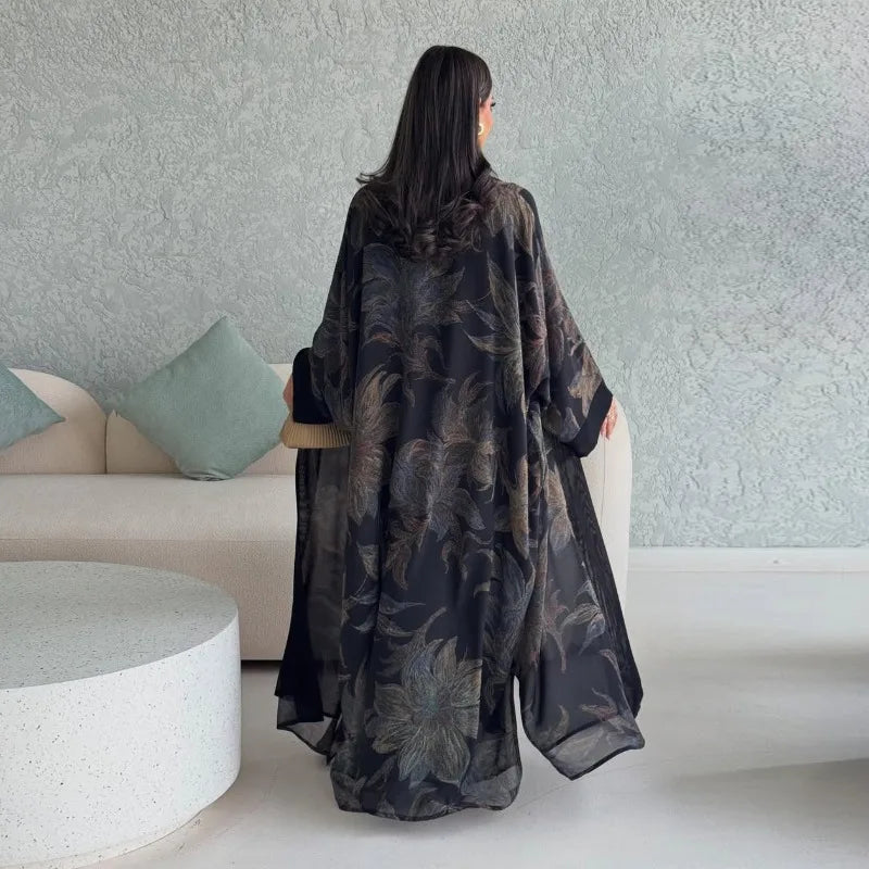 Eid Abaya Women Cardigan Dress Scarf Dubai Kaftan Muslim Caftan Long Robe Jalabiya Ramadan Morocco Islam 2025 Vestidos Largos