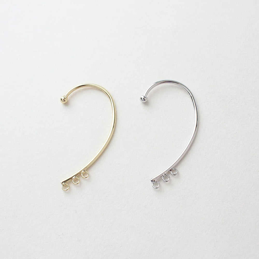 4PCS 14K Real Gold Plated Earring Hanging DIY Material Accessories without Earhole Making Supplies