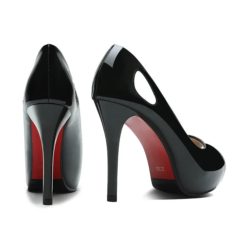 Women’s Shoes Heel Peep Toe High Heels Ladies Shoe Black Thick Bottom Shallow Sandals Summer 2025 Trend 32 Women Platform Pumps