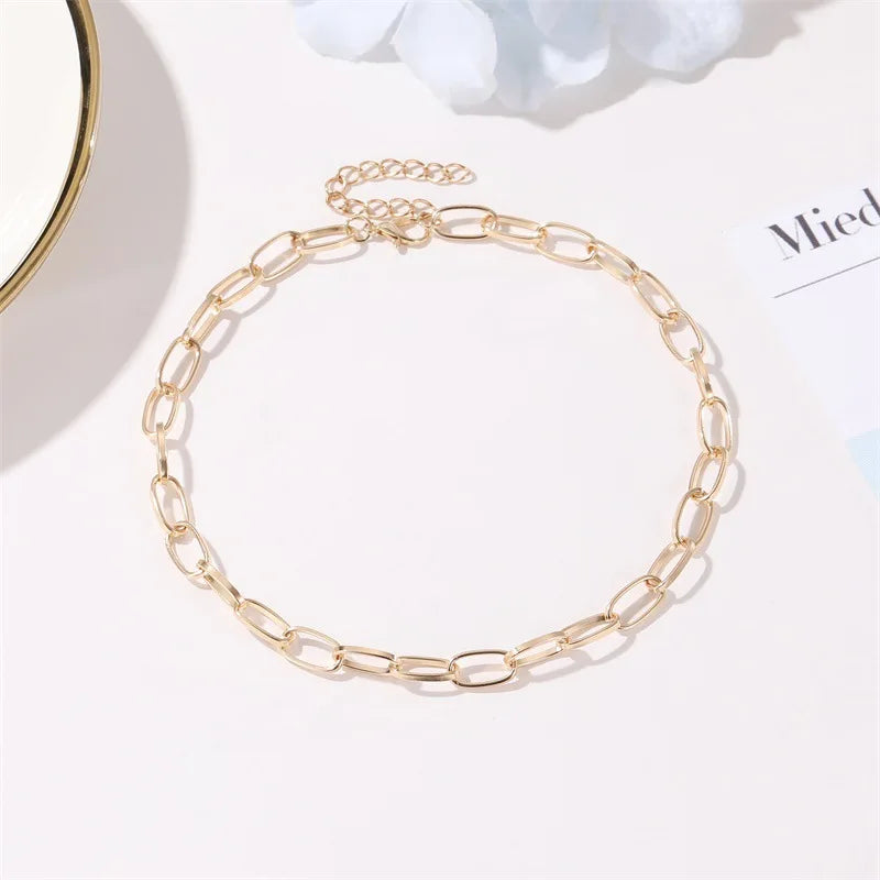 Sexy Clavicle Short Punk Gold Color Big Chains Necklaces Gothic Jewelry Women Pendant Choker Neckalce Girl Valentine's Day Gift