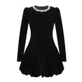 Women's Clothing Retro Sweet Party Dress French Elegant Shiny Sequin Short Ball Gown Feminino Birthday Prom Vestidos Fiesta Lady