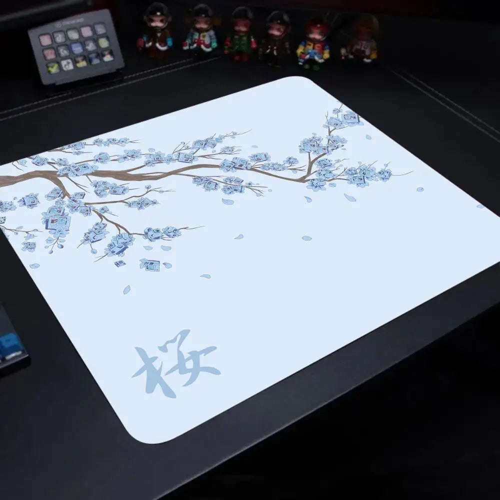 1Pc Japan Sakura Gaming Mouse Pad Laptops Deskmat Cherry Blossom Small Mousepad Office Carpet Gamer Keyboard Computer Desk 22x18