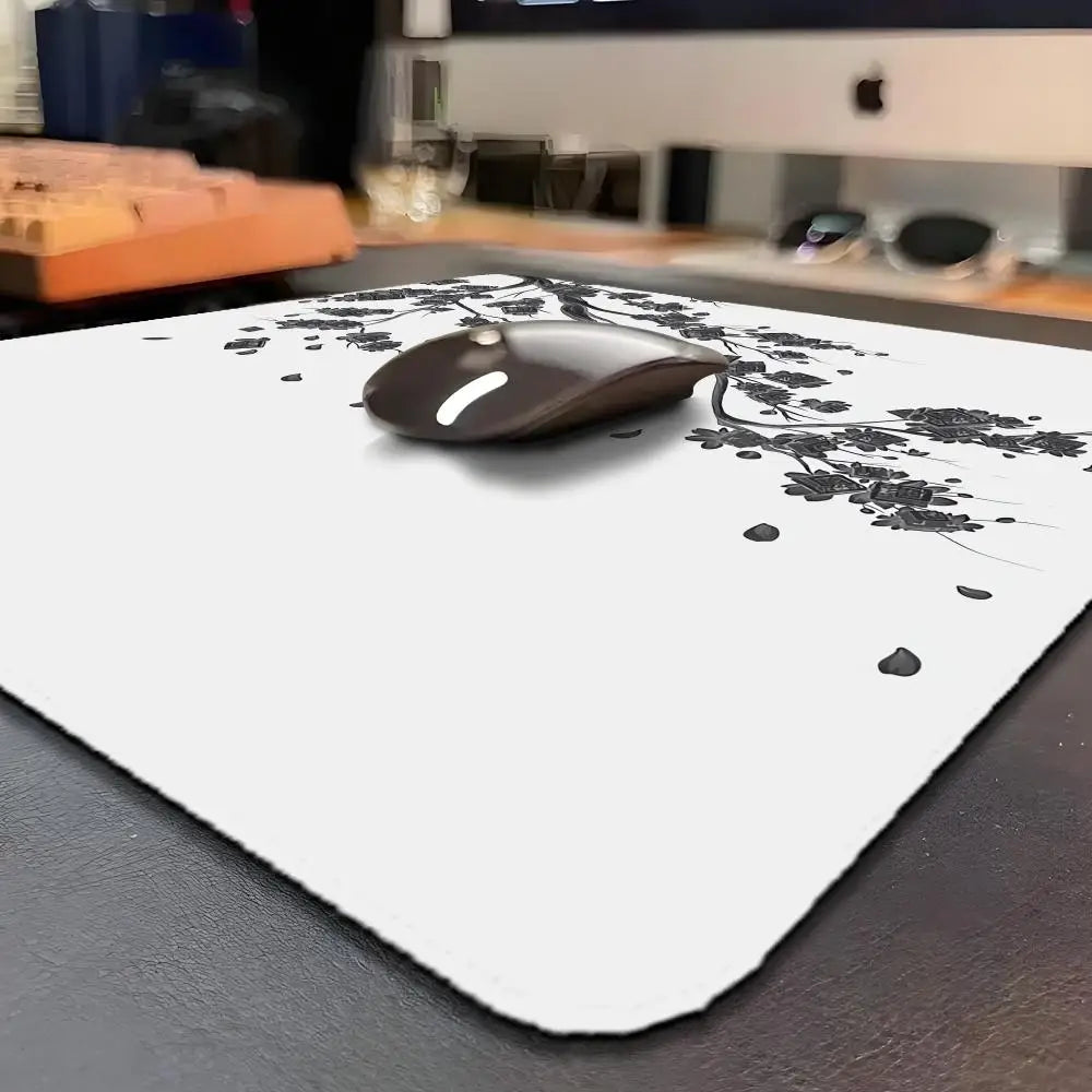1Pc Japan Sakura Gaming Mouse Pad Laptops Deskmat Cherry Blossom Small Mousepad Office Carpet Gamer Keyboard Computer Desk 22x18
