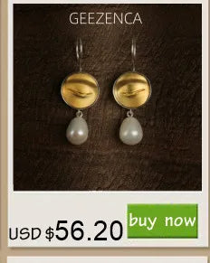 GEEZENCA 925 Silver Pearl 3D Swallow Bird Statement Earrings Women Designer Trendy Dainty Unique Stud Earring Party Gift For Her