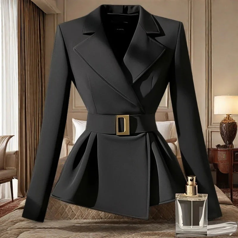Spring Autumn 2025 New Blazer Suit Jacket  Women High-End Fashion Black Blazers Femme Casual All-match Slim Blazers Ladies