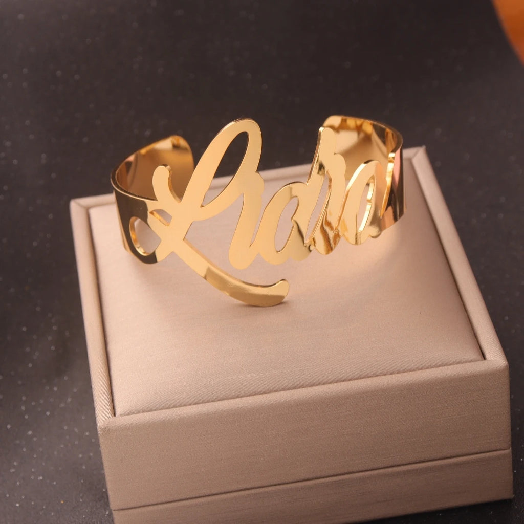Customizable Adjustable Letter Bracelet Personalized Name Punk Style Stainless Steel Jewelry for Ladies Girlfriend Gift New 2026