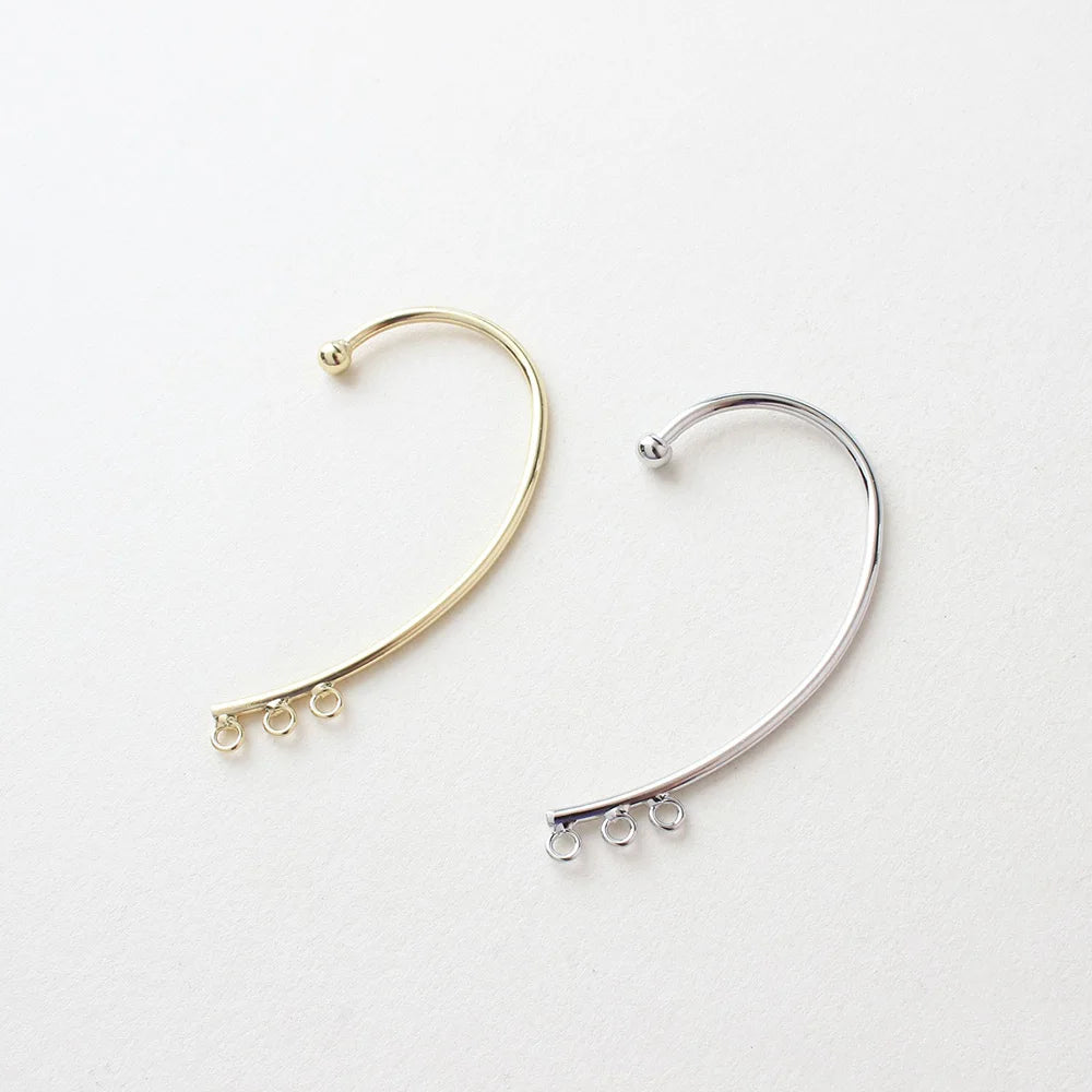 4PCS 14K Real Gold Plated Earring Hanging DIY Material Accessories without Earhole Making Supplies
