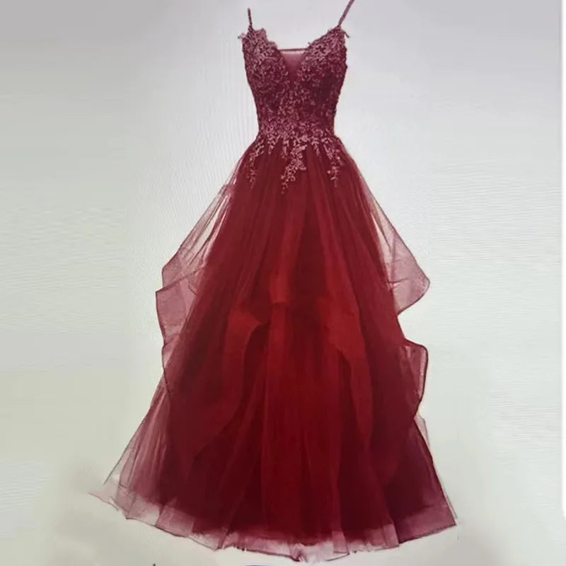 Stage Host Dresses Engagement wedding Sexy Halter Strap Dress Girls Party Dinner Dress Student Graduation Celebration Dress 2025