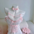 Cute Crop Top Women Summer Lace Trim Bows Decoration Sweet and Lovely Slim Tops for Girls Lolita Style Aesthetic Kawaii Clothes