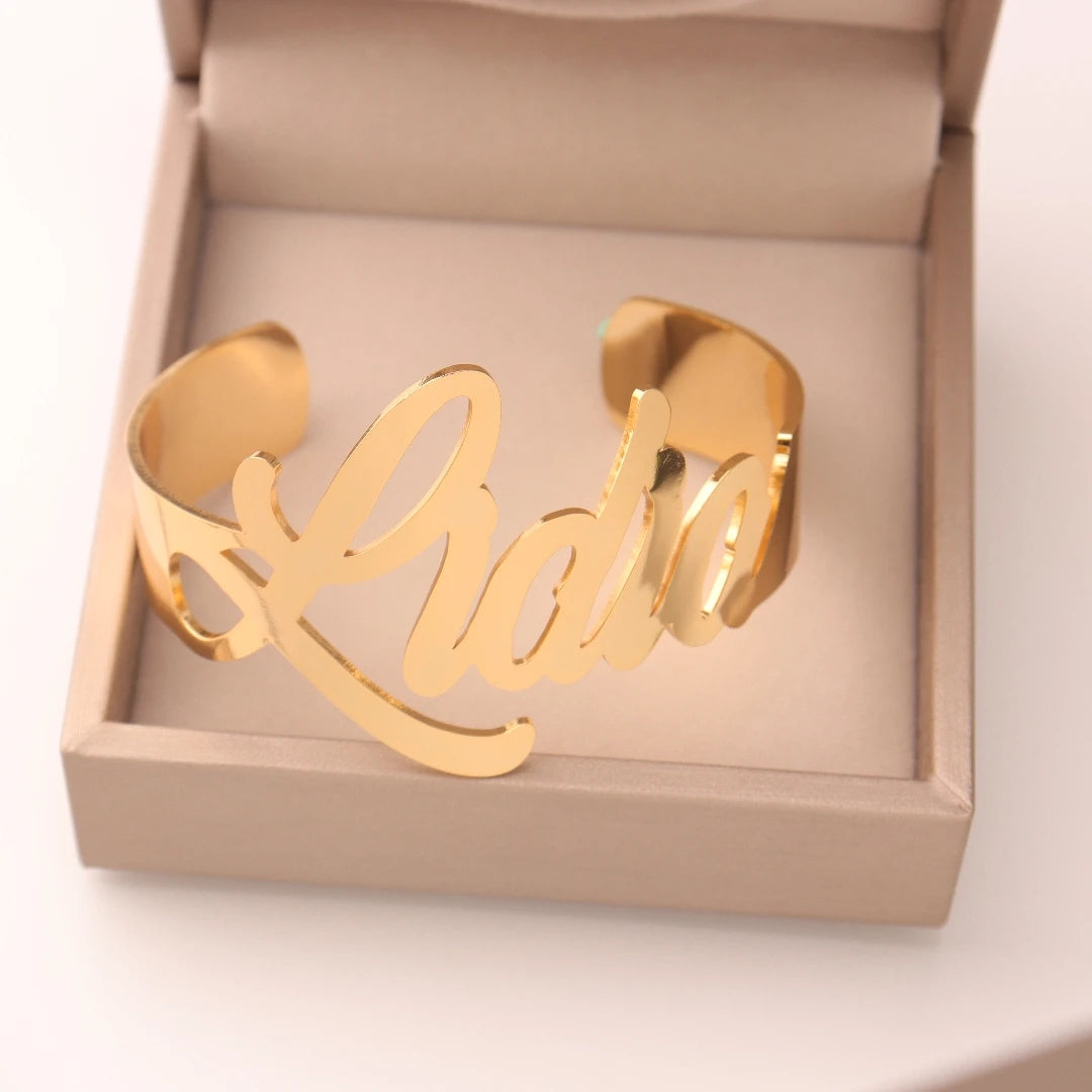 Customizable Adjustable Letter Bracelet Personalized Name Punk Style Stainless Steel Jewelry for Ladies Girlfriend Gift New 2026