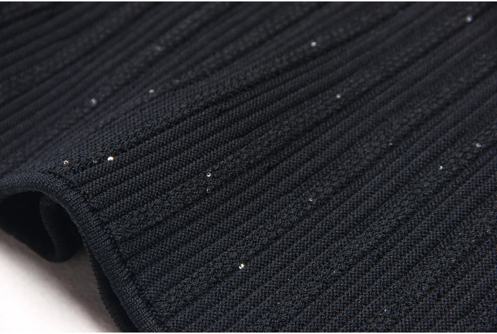 High Quality Summer 2024 New Short Sleeve Little Fragrance Dress Fashionable And Versatile Lady Celebrity Short Knit Skirt