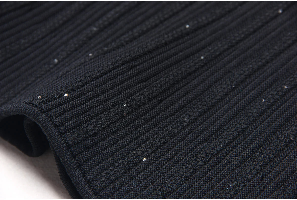 High Quality Summer 2024 New Short Sleeve Little Fragrance Dress Fashionable And Versatile Lady Celebrity Short Knit Skirt