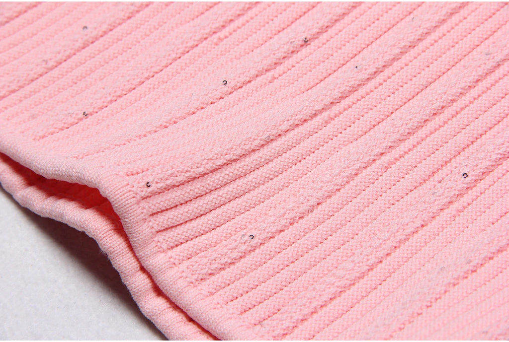 High Quality Summer 2024 New Short Sleeve Little Fragrance Dress Fashionable And Versatile Lady Celebrity Short Knit Skirt