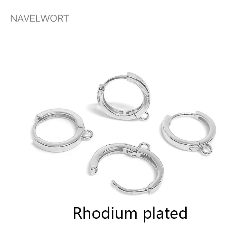 14K Gold Plated Round Hoop Earring Clasps Fitting Base Findings,Clasp For Earrings,DIY Jewelry Making Accessories Wholesale