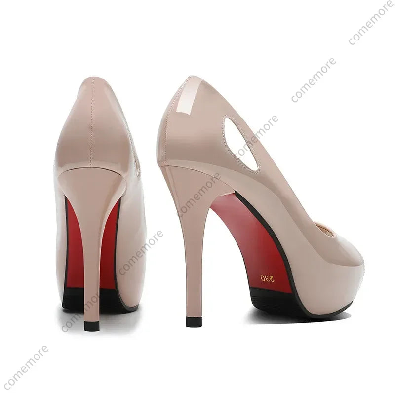 Women’s Shoes Heel Peep Toe High Heels Ladies Shoe Black Thick Bottom Shallow Sandals Summer 2025 Trend 32 Women Platform Pumps