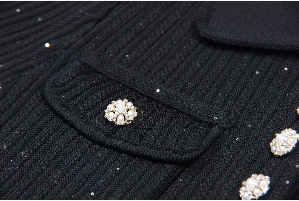 High Quality Summer 2024 New Short Sleeve Little Fragrance Dress Fashionable And Versatile Lady Celebrity Short Knit Skirt