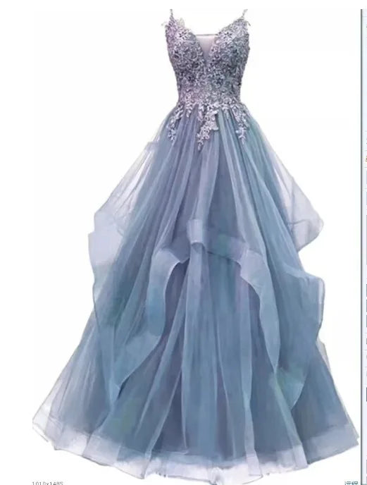 Stage Host Dresses Engagement wedding Sexy Halter Strap Dress Girls Party Dinner Dress Student Graduation Celebration Dress 2025
