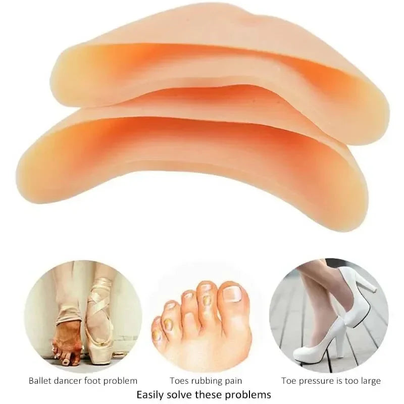Non-slip Shoe Insole for Women Foot Care Silicone Toe protection Forefoot Pads Insoles Comfortable Shoe Pad Pain Relief Silicone