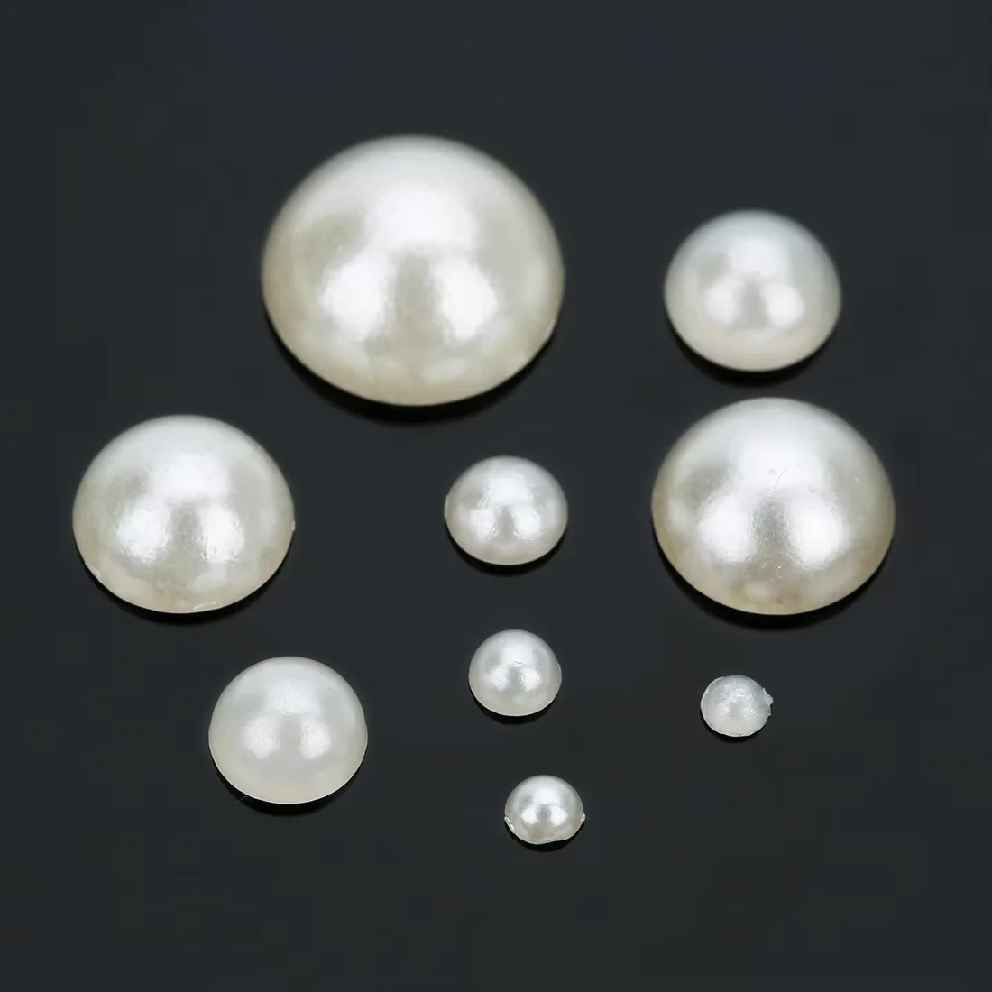 50-500pcs/lot Flat Back Half Pearl Beads 2/3/4/5/6/8/10/12/14mm Domed Cabochon Beads DIY Jewelry Making Material F1541
