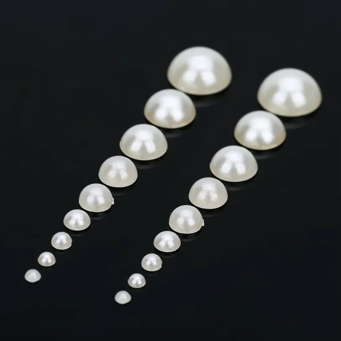 50-500pcs/lot Flat Back Half Pearl Beads 2/3/4/5/6/8/10/12/14mm Domed Cabochon Beads DIY Jewelry Making Material F1541