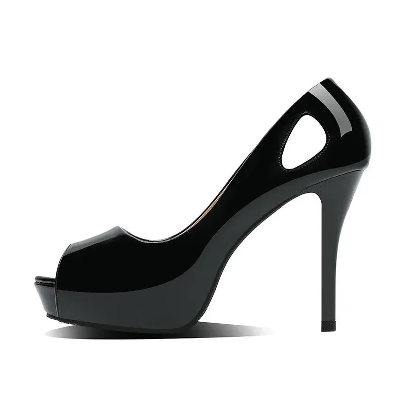 Women’s Shoes Heel Peep Toe High Heels Ladies Shoe Black Thick Bottom Shallow Sandals Summer 2025 Trend 32 Women Platform Pumps