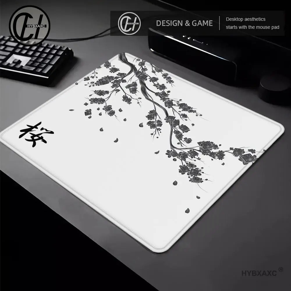 1Pc Japan Sakura Gaming Mouse Pad Laptops Deskmat Cherry Blossom Small Mousepad Office Carpet Gamer Keyboard Computer Desk 22x18