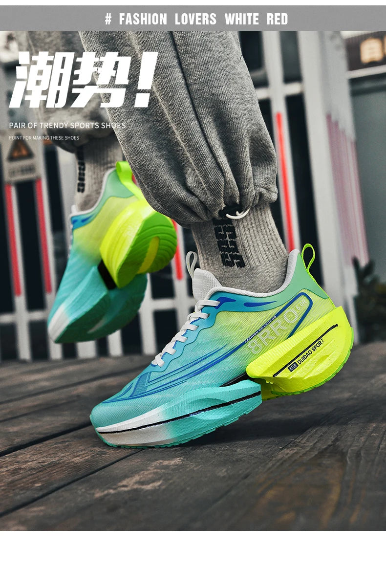 Breathable Men's Athletic Sneakers Marathon Carbon Board Basketball Walking Sneakers Women Lightweight Casual Running Shoes Men