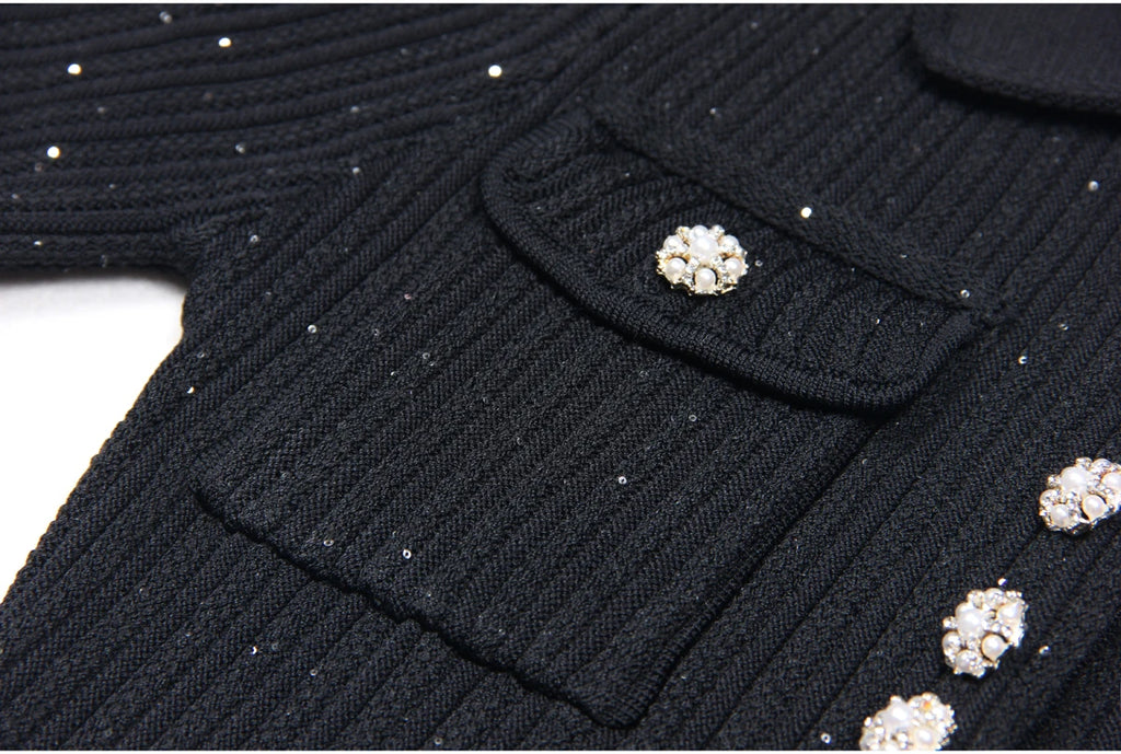 High Quality Summer 2024 New Short Sleeve Little Fragrance Dress Fashionable And Versatile Lady Celebrity Short Knit Skirt