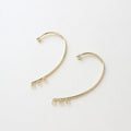 4PCS 14K Real Gold Plated Earring Hanging DIY Material Accessories without Earhole Making Supplies