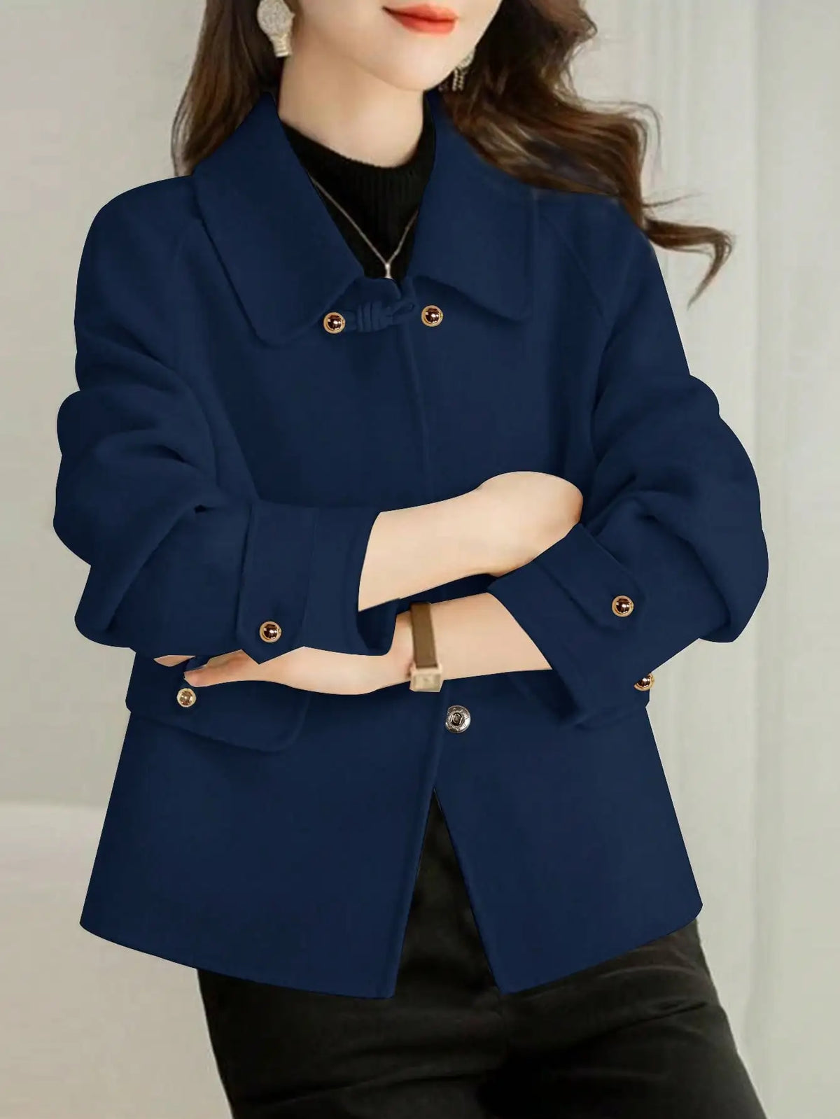 Elegant Solid Short Coats for Woman Autumn Winter Warm Woman Clothing Formal Office Female Coat Outfits New In Outerwears